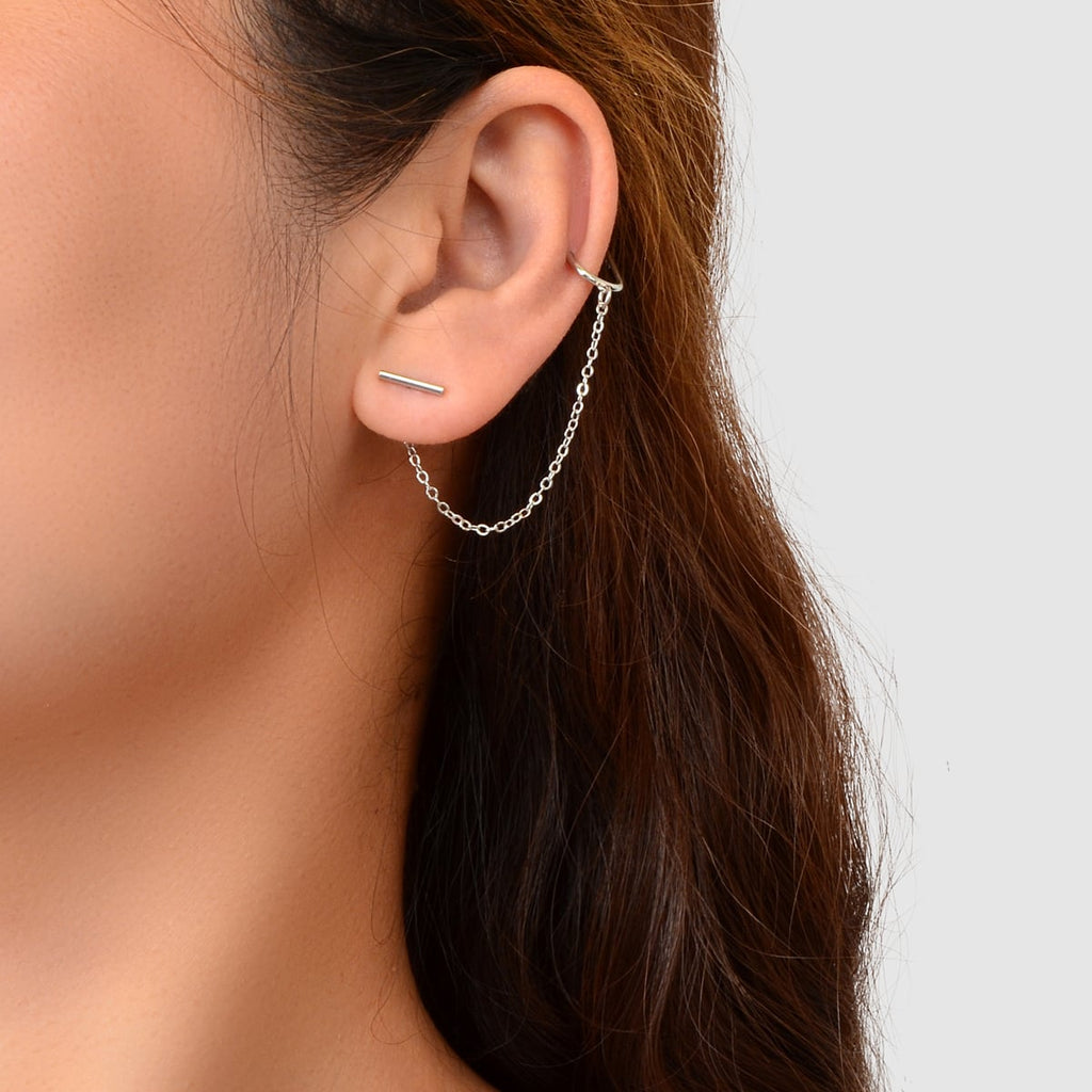 Chic Silver Tassel Fringe Drop Dangle Earrings Stylish Elegant Accessory Jewelry-0