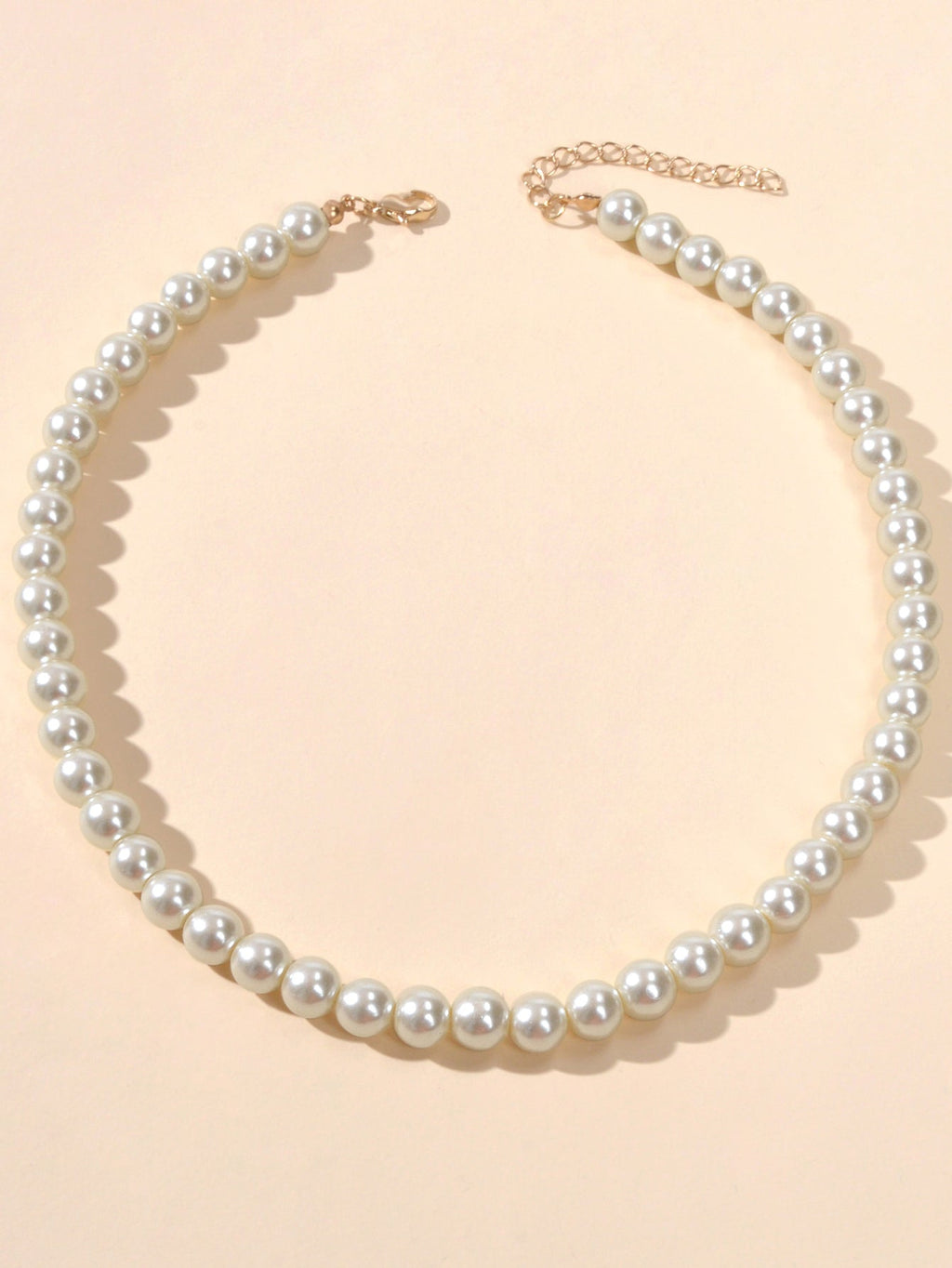 Retro Black White Beads Collar Short Choker Necklace Women Teen Party Decoration-1