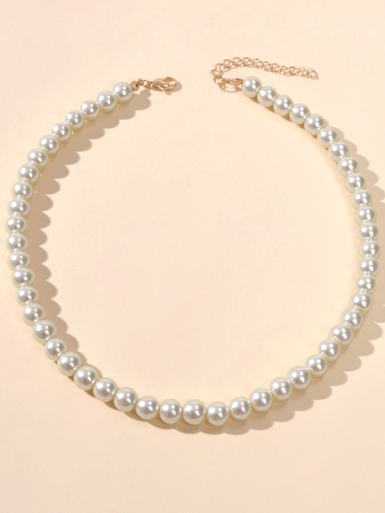 Retro Black White Beads Collar Short Choker Necklace Women Teen Party Decoration-1