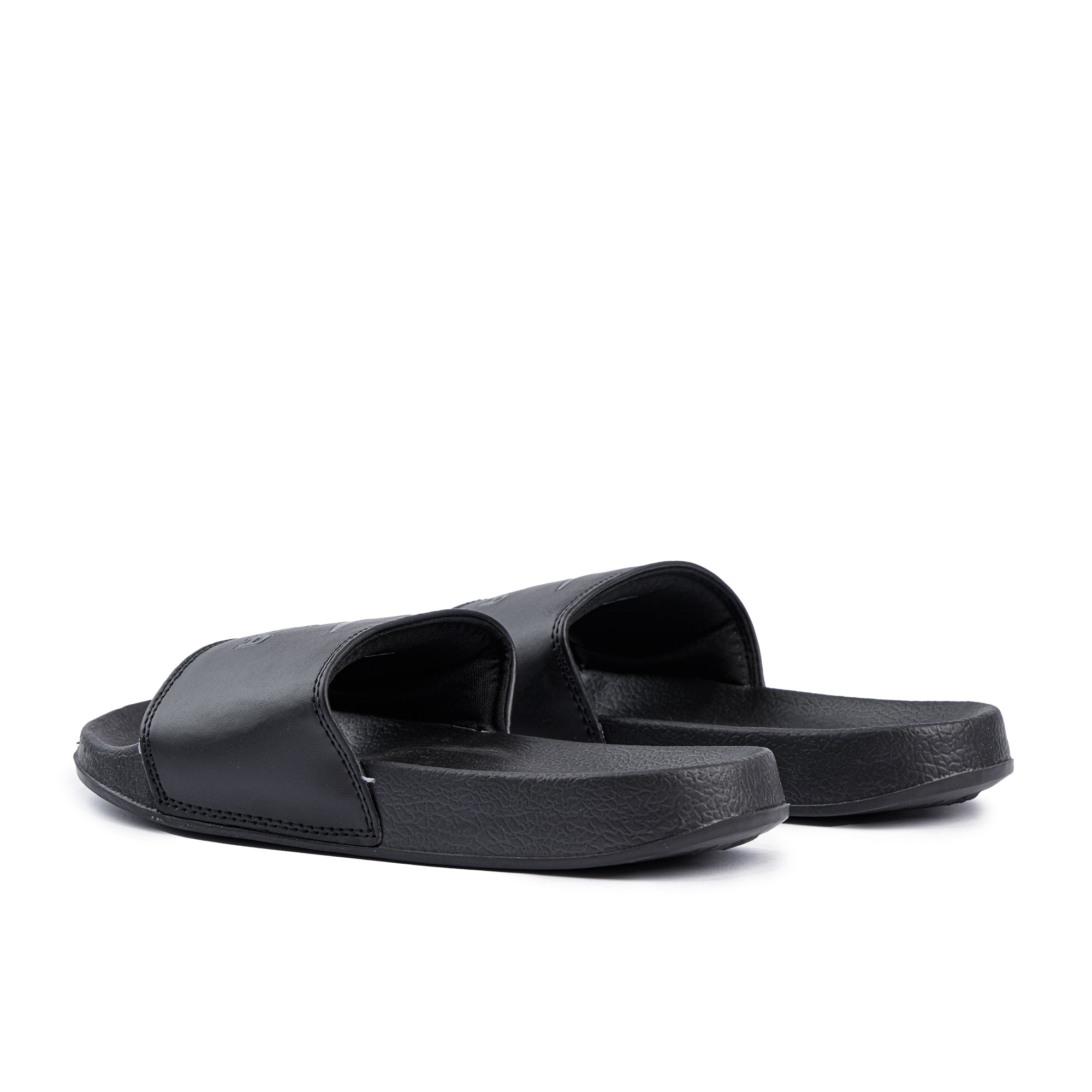 Laze Boys Slides Black/Black-3