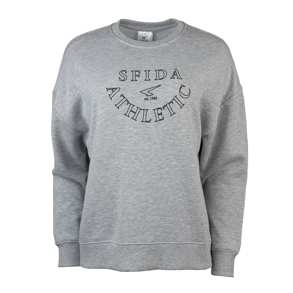 Liza - Ladies Grey Marle Crew Neck Sweat-0