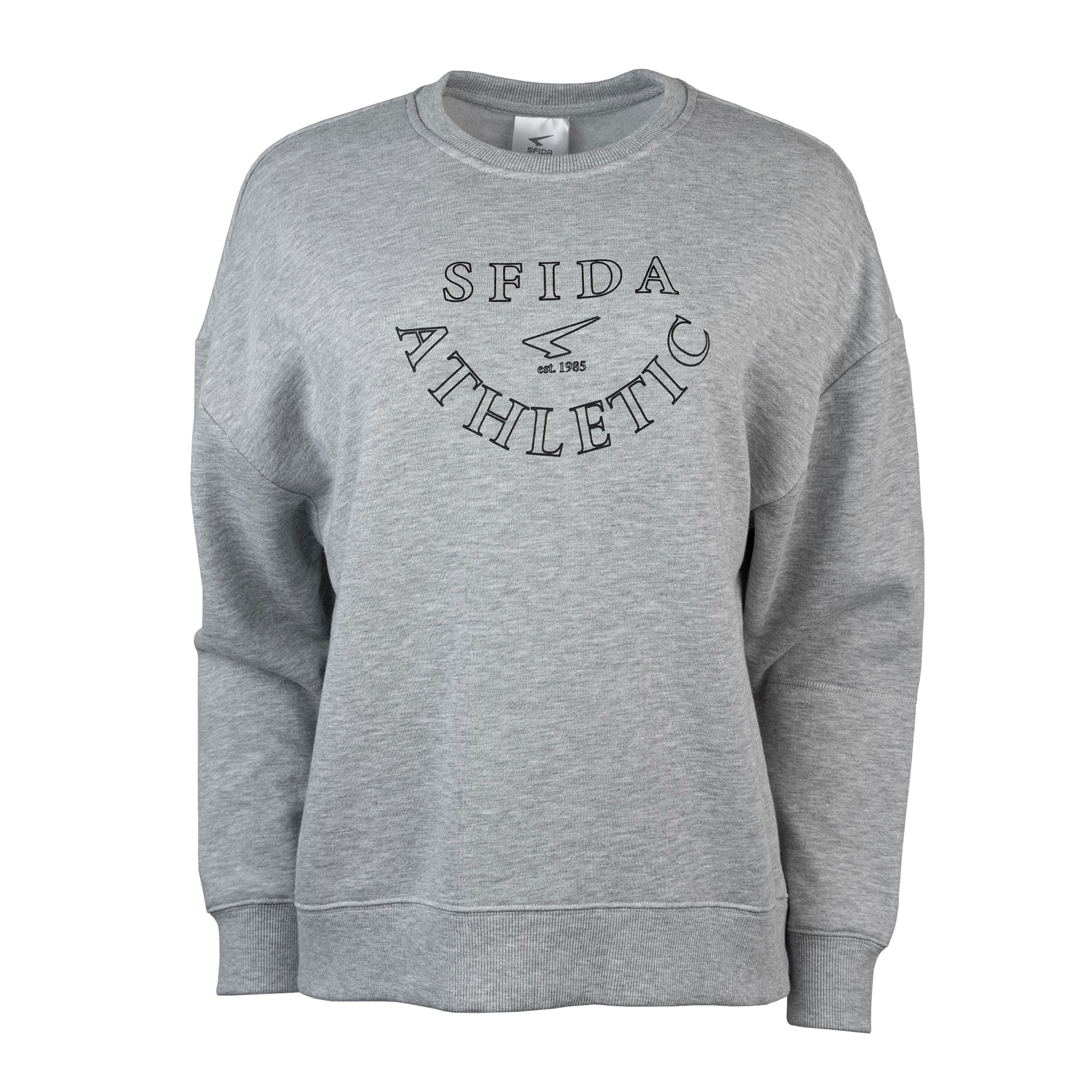 Liza - Ladies Grey Marle Crew Neck Sweat-0