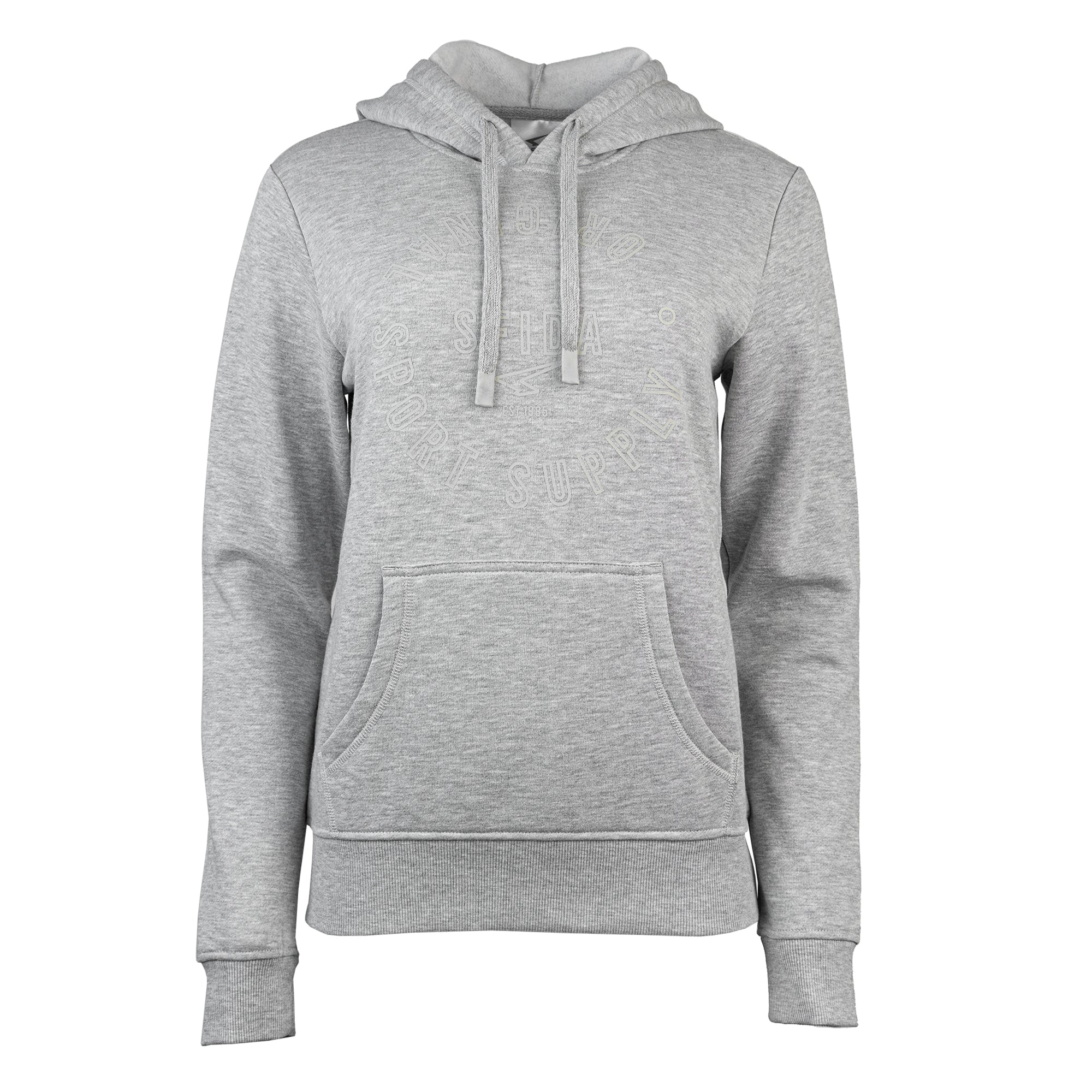 Mackenzie - Ladies Grey Marle Fleece Hoodie Sweat-0
