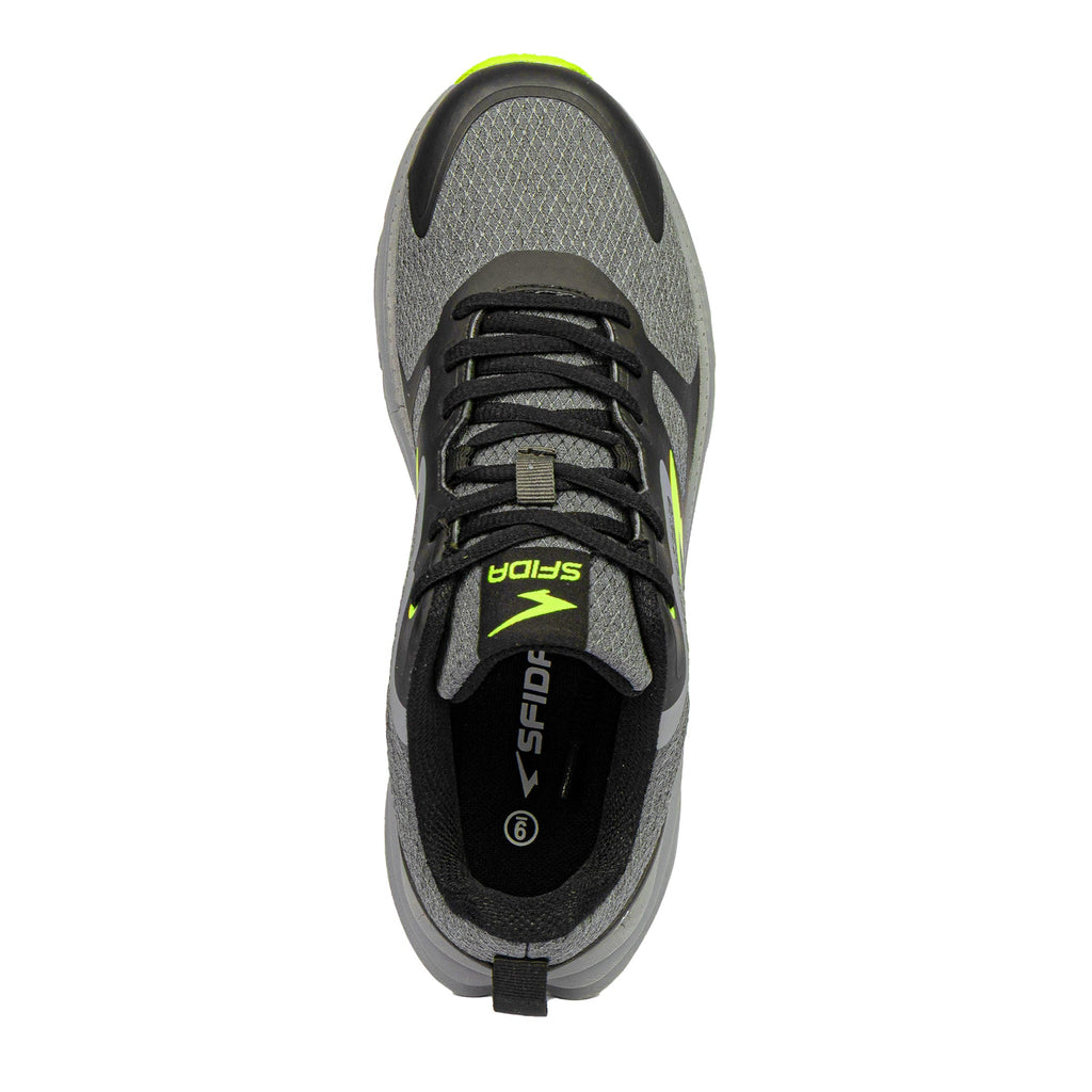 Peak Men's Trail Runners - Grey/Black/Green-2