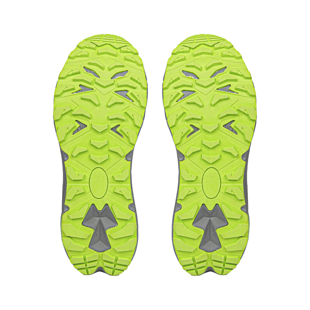 Peak Men's Trail Runners - Grey/Black/Green-3